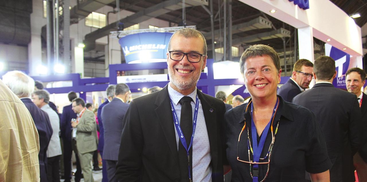 Josep Maria Cruset, presidente del Port de Tarragona, y Genoveva Climent, directora Comercial y Desarrollo de Negocio de la APT. Foto L.E.