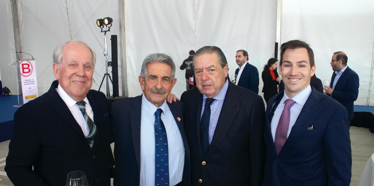 Quico Romeu, de Grupo Romeu; Miguel Ángel Revilla; Vicente Boluda; José Romeu, de Grupo Romeu. Foto J.P.
