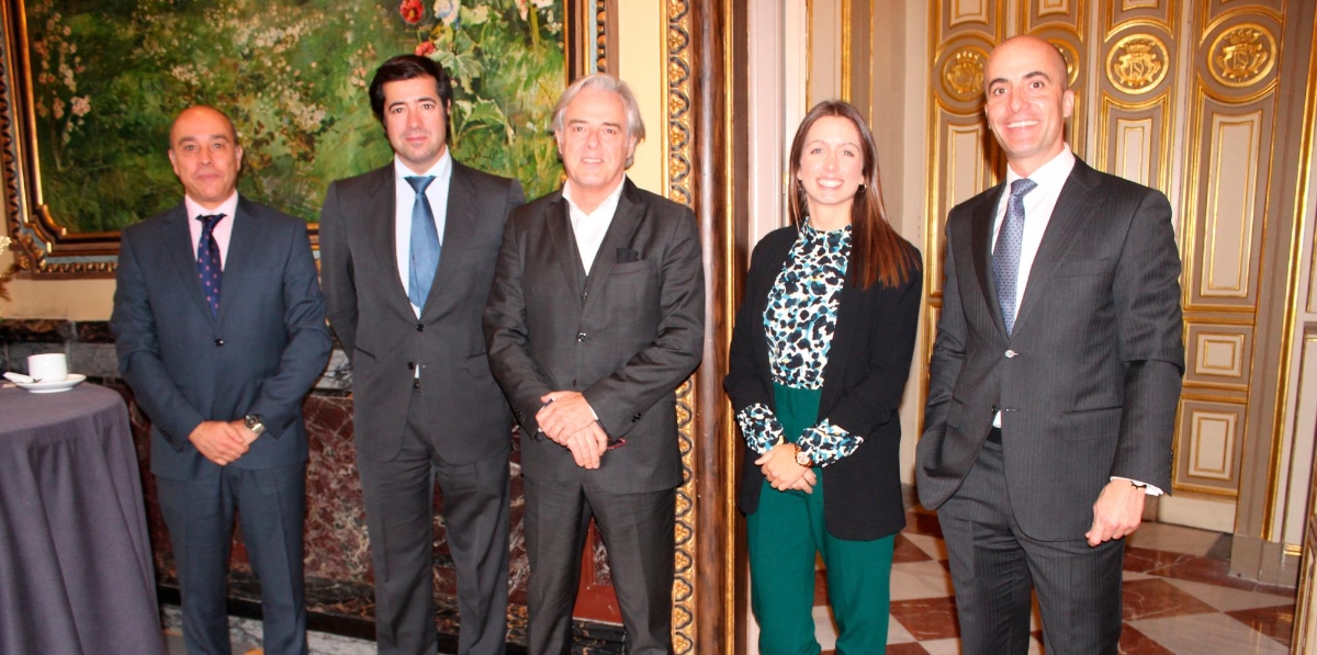 Igancio Ortega, director comercial de Asecomex; José Mazarrasa, director de MSC Madrid; María Victoria González, responsable de Forwarding de Suardiaz; y Guillermo Rodríguez, International Business Development Manager de Suardiaz.