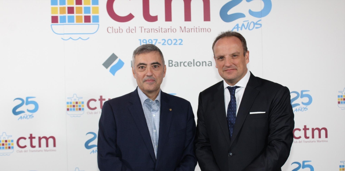 Salva Richart, de MSC Barcelona, Michel Corell, Forwarding Condal. Foto A.Tejera.