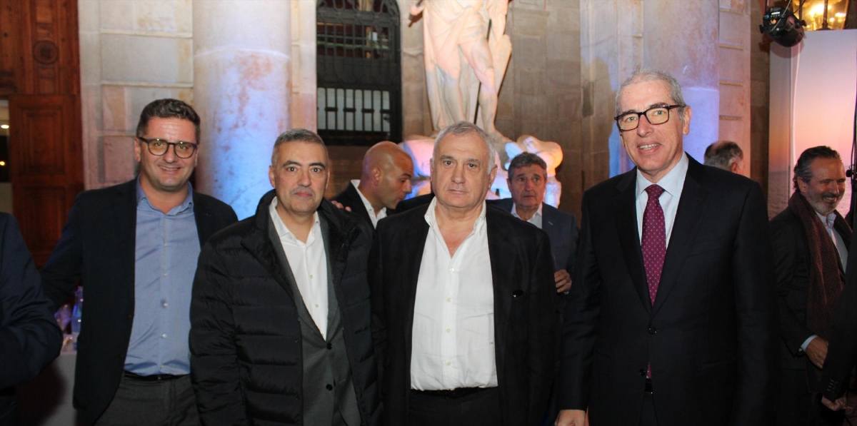 Federico Spinatto (Ignazio Messina), Salvador Richart (MSC), Jose Mestre (J.Mestre) y Alberto Carbonell (Port de Barcelona). Foto A.Tejera.