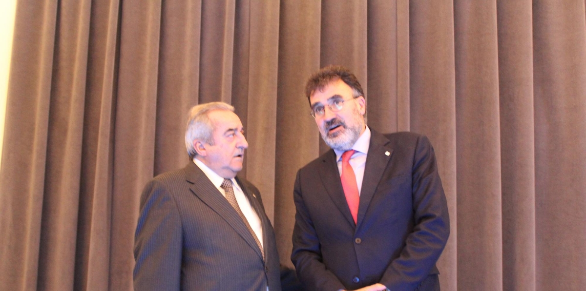 Emili Sanz, presidente de ATEIA-OLTRA Barcelona; y Lluís Salvadó, presidente de Port de Barcelona