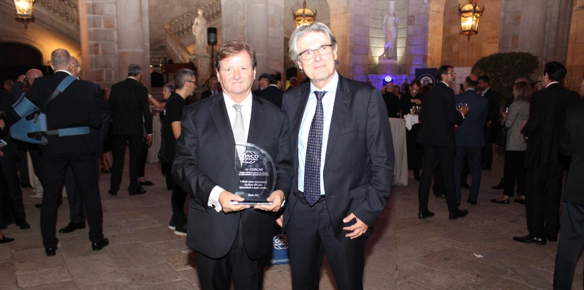 Antonio Llobet, presidente COACAB; Albert Oñate, director general COSCO Shipping Lines España. Foto A.Tejera.