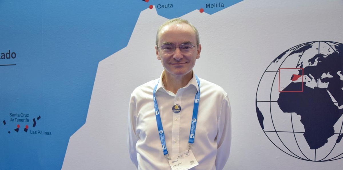 David Selby, de Travelyields, en representación del Puerto de Bilbao en Hamburgo. Foto B.C.