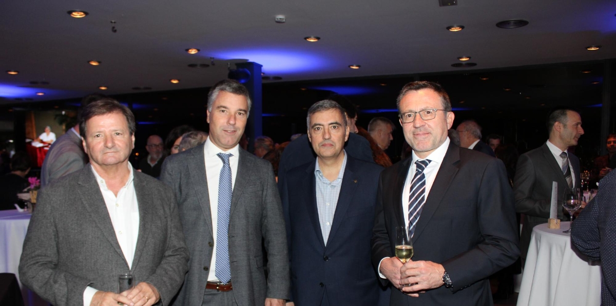 Antonio Llobet, COACAB; Ignaci Gomà Transcoma Shipping; Salvador Richart, MSC, y Santi Otero, Port de Barcelona. Foto A.Tejera.