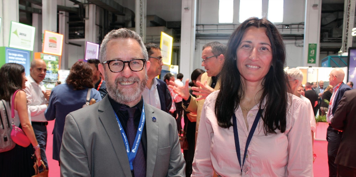 Saül Garreta, presidente de Port Tarragona y María Cano, responsable de promoción y comunicación de mercado de Port de Barcelona. Foto: J.P.