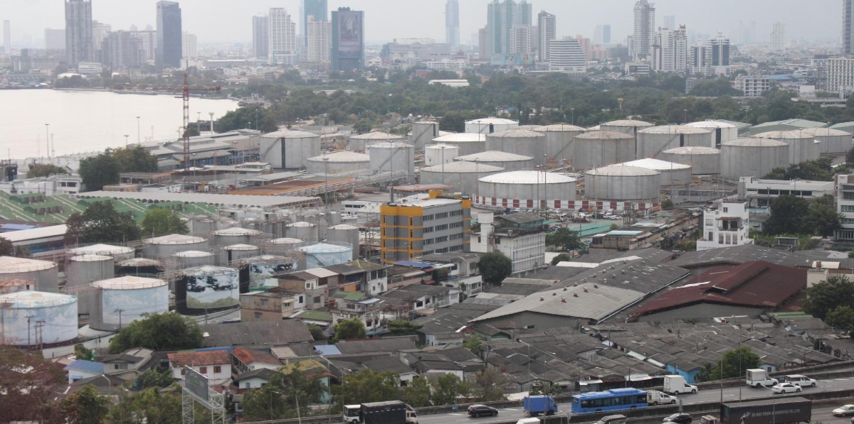 Imagen panorámica del puerto de Bangkok. Foto A.Tejera.
