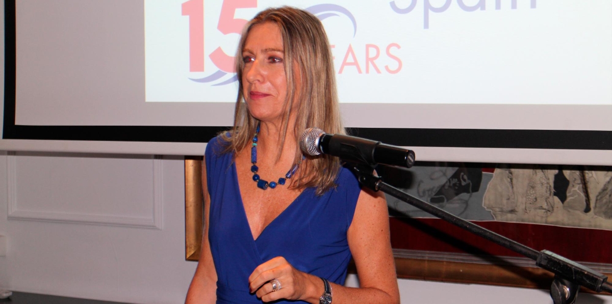Rosana Velasco, presidenta de Wista Spain, durante su discurso.