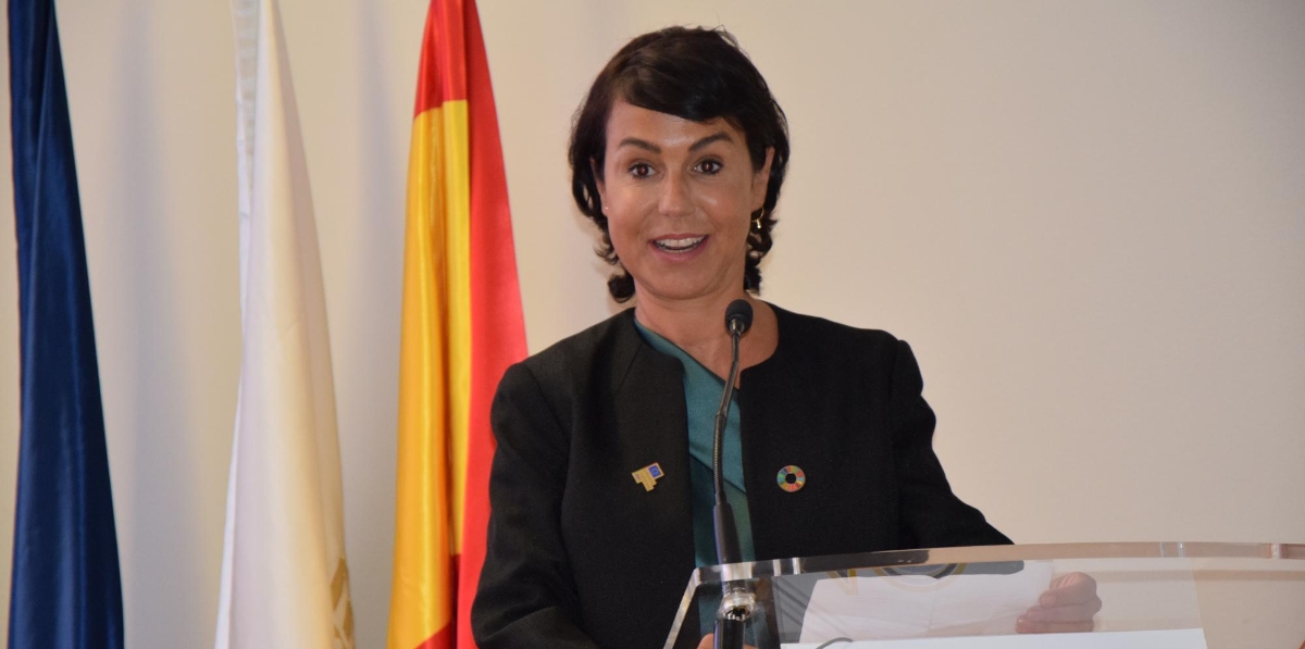Isabel Pardo de Vera, exsecretaria de Estado del MITMA, durante su intervención en la ceremonia de entrega de los reconocimientos. Foto B.C.