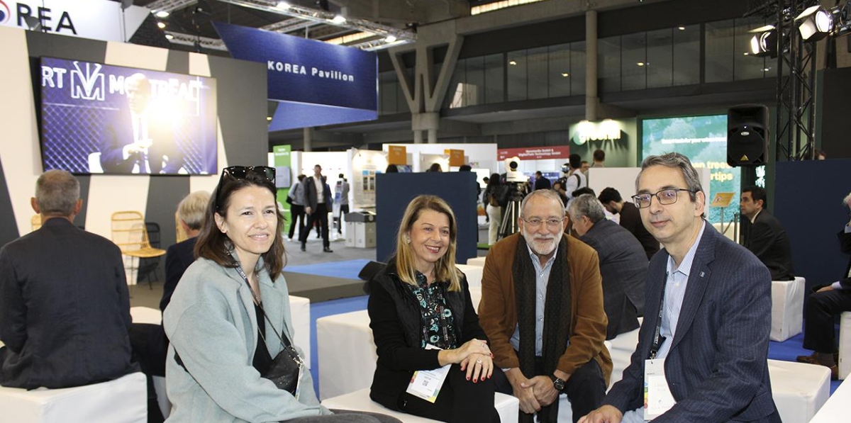 Stand de Smart Ports, punto de encuentro. Foto A.Tejera.