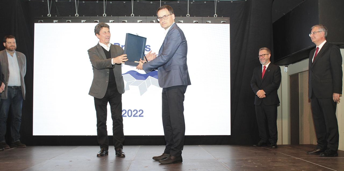 El premio a la Innovación y Emprendeduría se le concedió a Ership, S.A.U. Recibió el premio Joan Marc Papió (a la derecha). Foto: JMB.