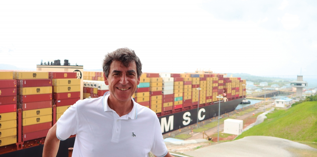 Jaime Pinedo, redactor de Diario del Puerto, en Agua Clara.