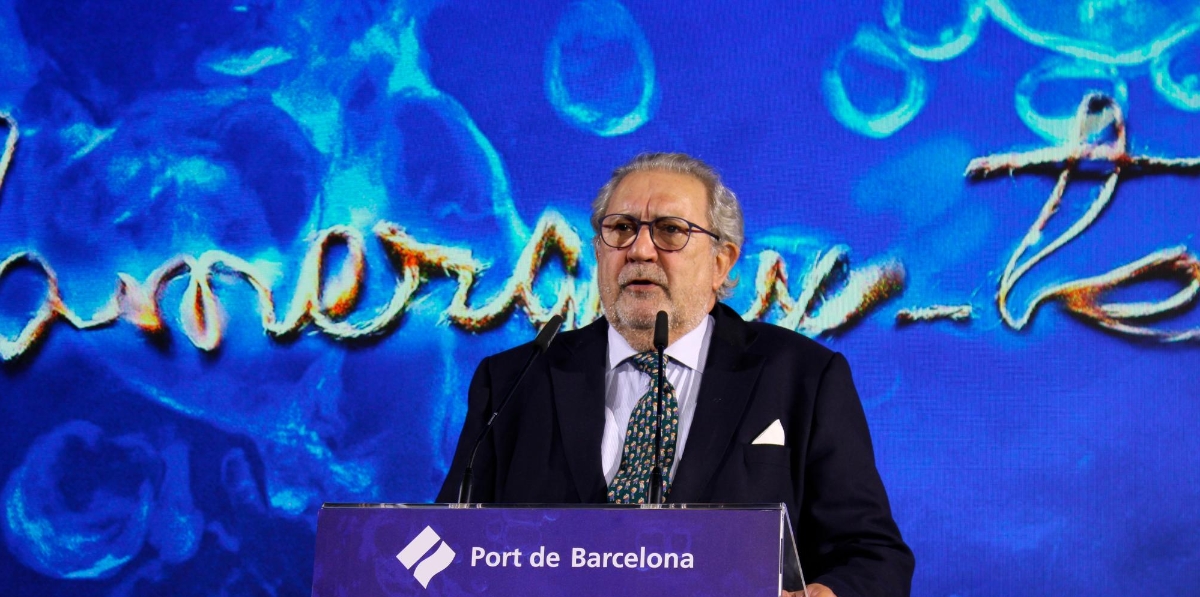 Javier Vidal, presidente de la Asociación de Empresas Estibadoras Portuarias de Barcelona. Foto J.P.M.