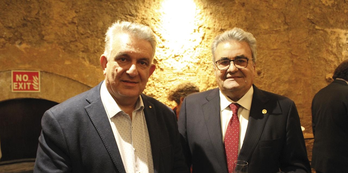 Jaume Saltó, presidente de la Cámara de Comercio de Lleida y Jordi Just, presidente de la Cámara de Comercio de Reus. Foto: JCS.