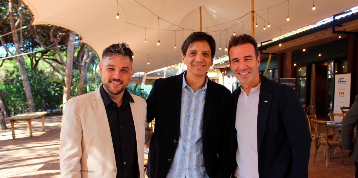 Iván López (Qatar), Lucas Tarzia (Airpharm) y Xavier Jané (AF KLM). Foto J.P.M.