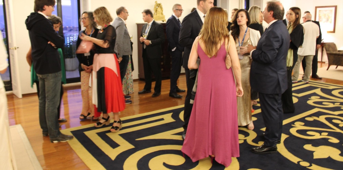 La delegación catalana participó en la recepción oficial de la embajada española en Tailandia. Foto A.T.