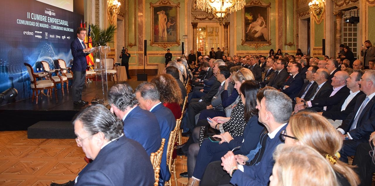 José Luis Martínez-Almeida, alcalde de Madrid, durante su discurso. Foto B.C.