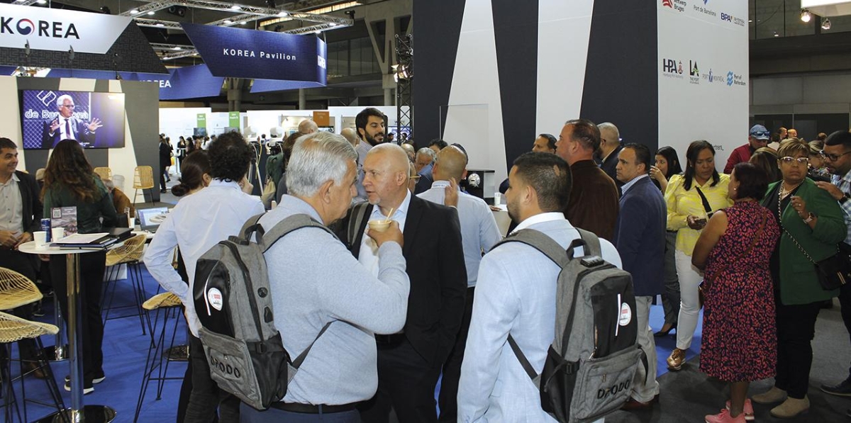 El Stand de Smart Ports, punto de encuentro. Foto A.T.
