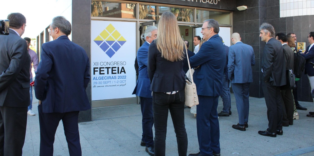 Entrada al auditorio donde se celebra el XII Congreso FETEIA Algeciras. FOTO A.T.
