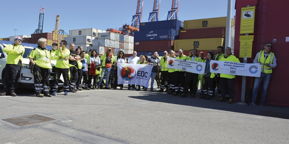 Protesta de la estiba europea