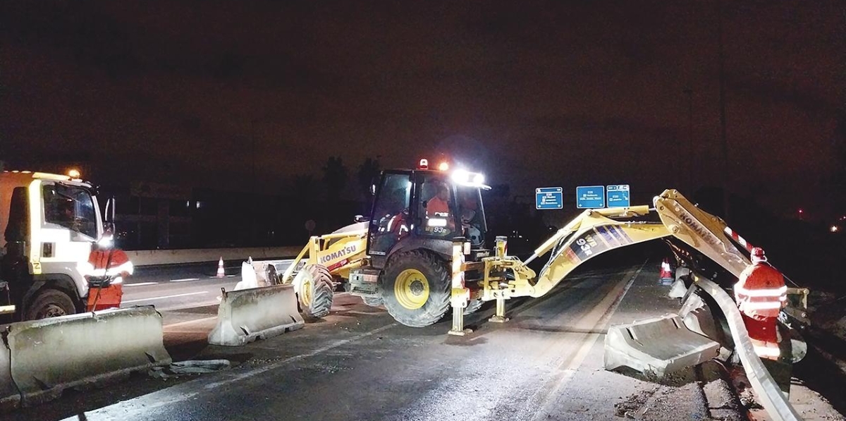 DANA Trabajos carreteras A-7.