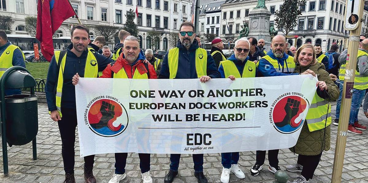 Protesta de la estiba europea
