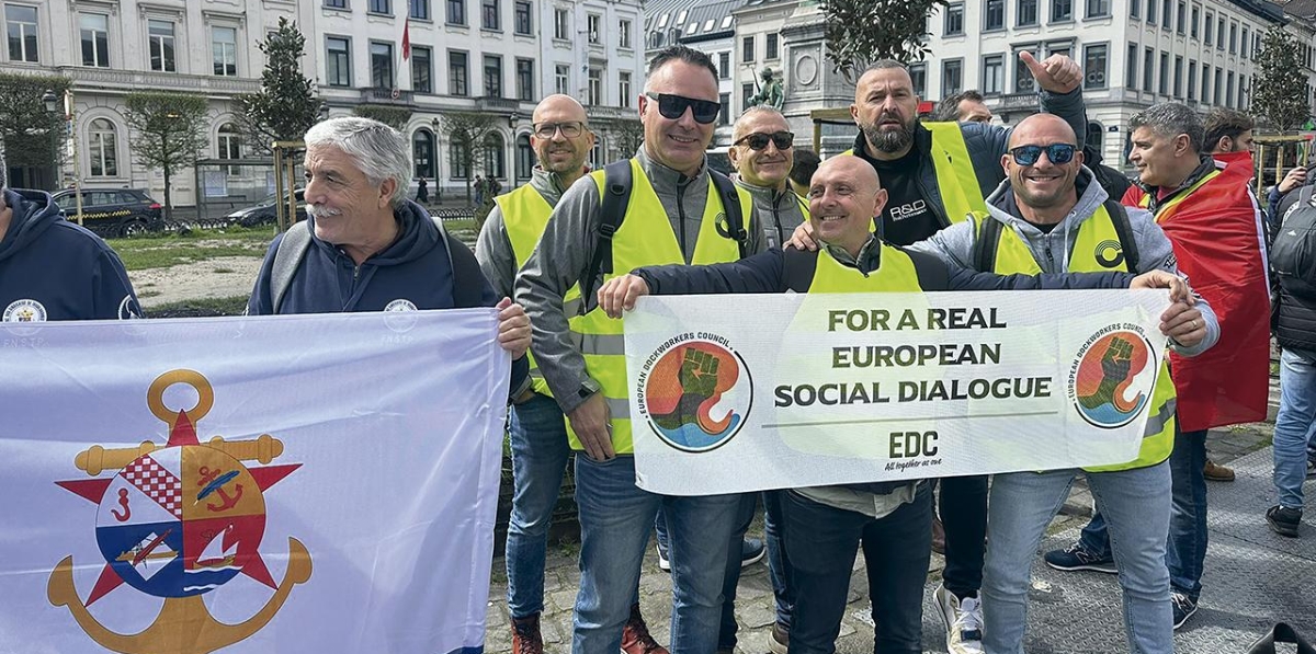 Protesta de la estiba europea