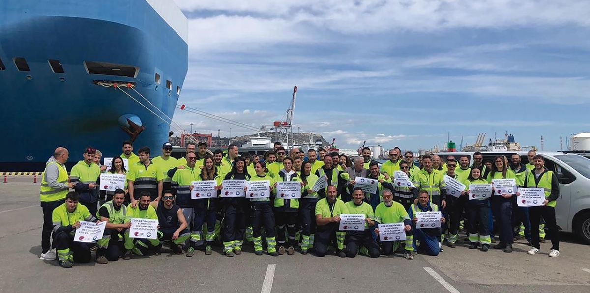 Protesta de la estiba europea