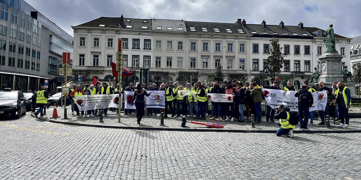 Protesta de la estiba europea