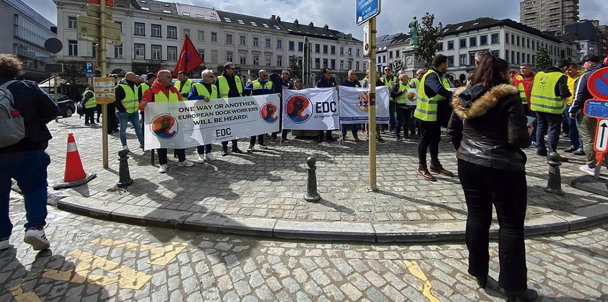 Protesta de la estiba europea