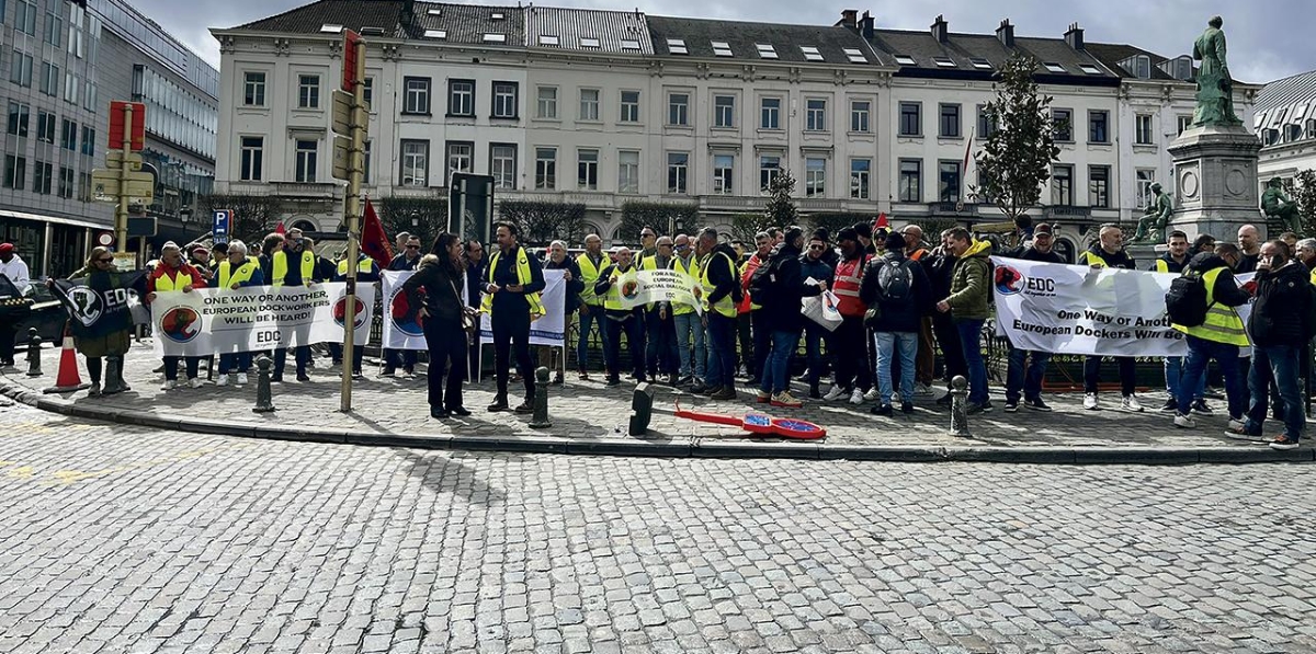 Protesta de la estiba europea