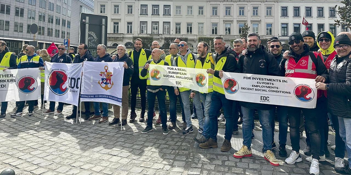 Protesta de la estiba europea