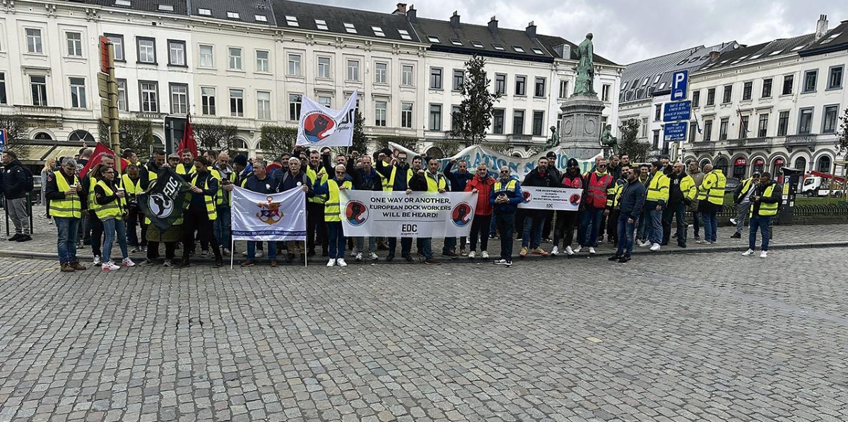 Protesta de la estiba europea