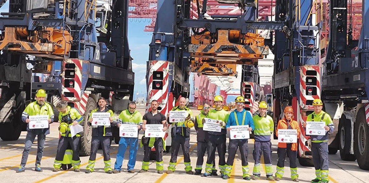 Protesta de la estiba europea