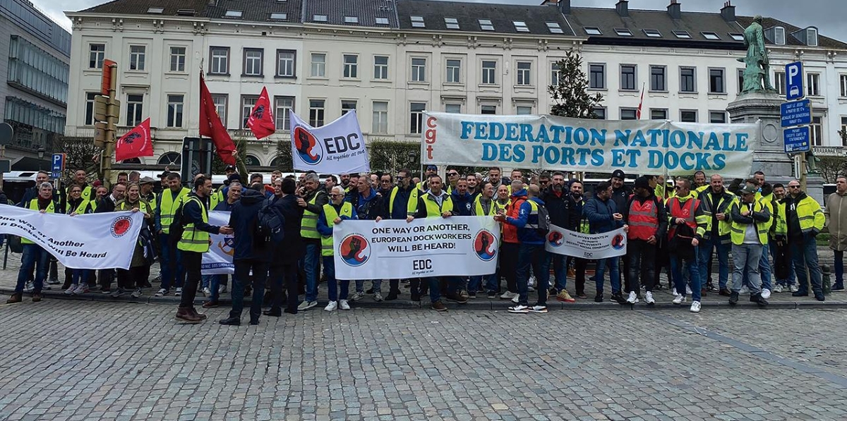 Protesta de la estiba europea