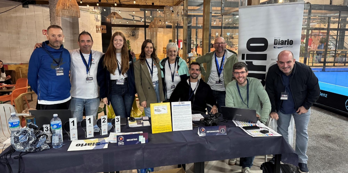 Equipo de Diario del Puerto responsable de la organización del 2º Torneo de Pádel Diario del Puerto