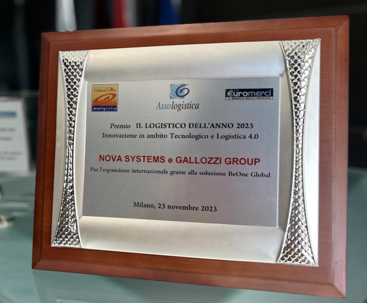 $!<b>Nova Systems y Gallozzi Group han sido galardonados con el premio “</b><i><b>Logistico dell’Anno</b></i><b>“ 2023. Un binomio ganador en el signo de BeOne Global</b>