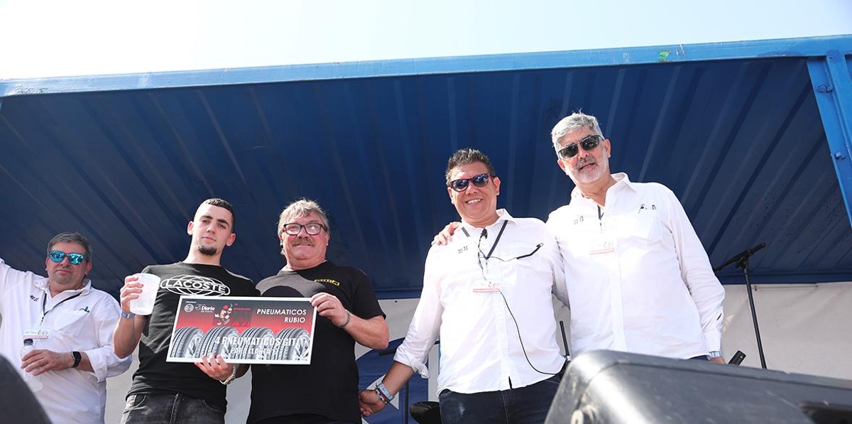 Xavi Llopis, de Avanza, ganó el premio de cuatro neumáticos Giti de Llanta 17’, gentileza de Giti (Pneumàtics Rubio). Foto: JJM.