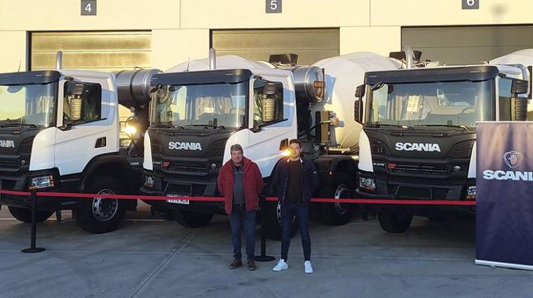 La empresa familiar Trans-Muki S.L. continúa confiando en Scania y en Talleres Rapalo e incorpora 5 Scania XT hormigonera a su flota.