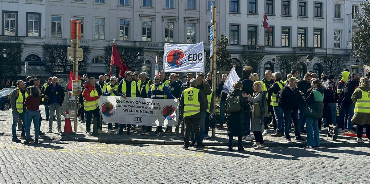 Protesta de la estiba europea