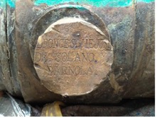 El Puerto de C&aacute;diz descubre un ob&uacute;s de bronce de 1801 durante unas labores de mantenimiento