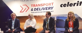 Desde la izquierda, Jesús Cuéllar, presidente de Foro MADCargo; Cristina Martín, CEO de Usyncro; Alfredo Noguerales, director comercial de LATAM Airlines; y Milena Suárez, Operations Airfreight en El Mosca. Foto B.C.