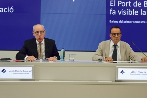 José Alberto Carbonell yÀlex García, presidente y director general del Port de Barcelona. Foto M.V.