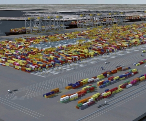 Recreación de la futura Terminal Norte del Puerto de Valencia.