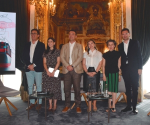 Jesús Ramírez (Raminatrans), Marta Alborch (AP Valencia), Carles Maicas (Arkas), Yasemen Korukçu (Türkiye), Mar Chao (AP Valencia) y Salvador López (Grupo Roca). Foto M.C.