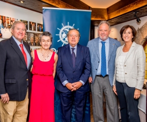 De izquierda a derecha, Ángel Mato, director general de ANARE; Mar Chao, vicepresidenta 1ª de Propeller Madrid; Vicente Boluda, presidente ejecutivo de Boluda Corporación Marítima; Iñaki Echeverría, presidente de Propeller Madrid; y Elena Seco, directora general de ANAVE.
