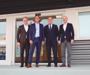 Bram Ewals, CEO de Ewals Cargo Care; Paule Williems, director Ewals Iberia; Jordi Guerrero, director general de Cilsa; y Pim Ewals, executive Commercial Director de Ewals Cargo Care. Foto: J. M.
