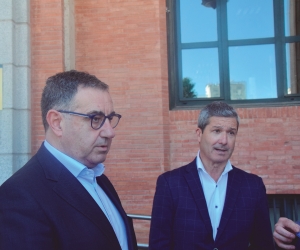 Carmelo González y Javier Arnedo en el Ministerio de Transportes y Movilidad Sostenibile, hoy.