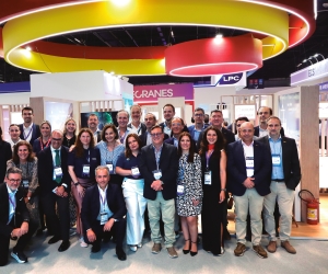 Parte de la representación de puertos y de empresas que han participado en el Pabellón de España en Sao Paulo. Foto J.P.