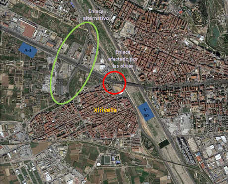 El enlace A-3 y V-30, seis meses en obras